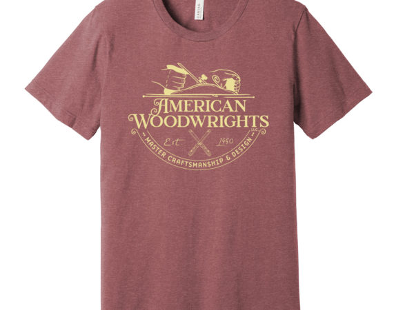 American Woodwrights CVC Maroon T Shirt